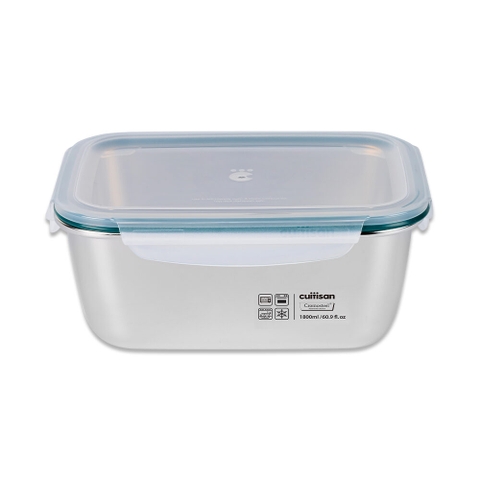 Hộp đựng thực phẩm inox chữ nhật Cuitisan Simple EC7-PS08 1800ml