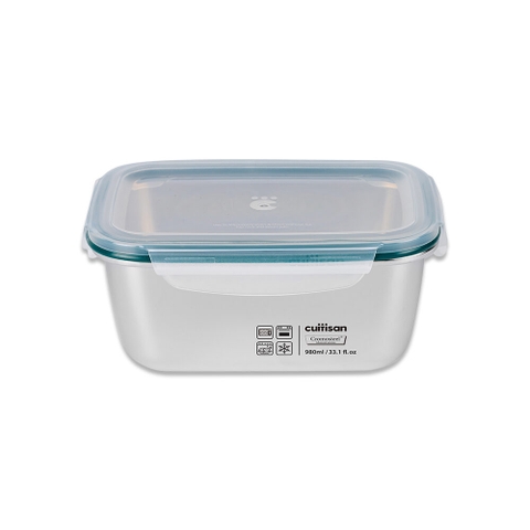 Hộp đựng thực phẩm inox chữ nhật Cuitisan Simple EC7-PS06 980ml