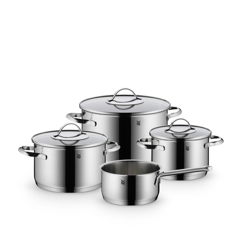 Bộ nồi WMF Aparto 4 món vung kính (3 nồi, 1 quánh)