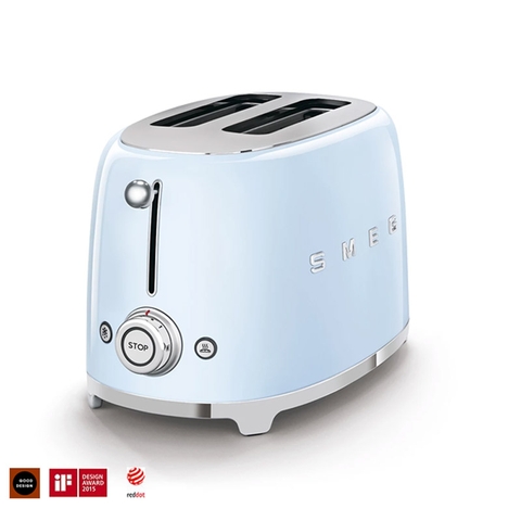 Máy nướng bánh mỳ Smeg TSF01PBEU màu xanh blue
