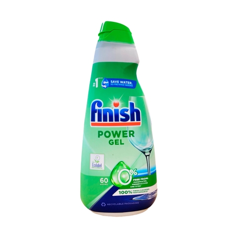 Gel rửa bát Finish 0% ECO 900ml (thùng 5 chai)