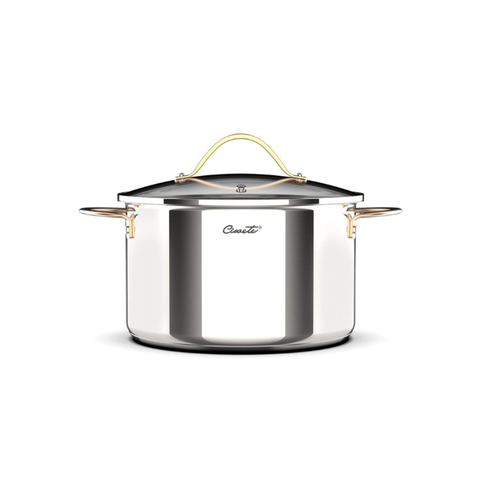 Nồi inox Ciwete Royal Knight Series 22cm vung kính