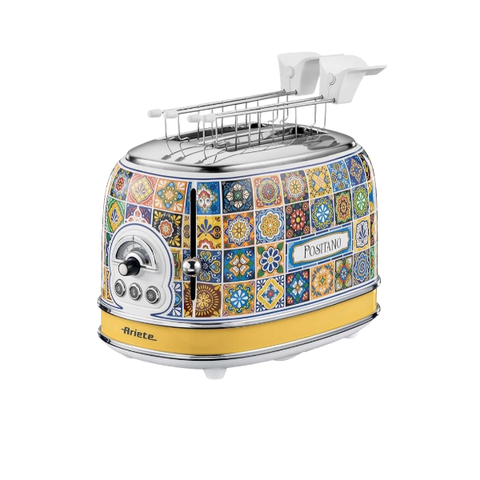Máy nướng bánh mì Ariete 810W 00C01551PAR0 họa tiết Positano