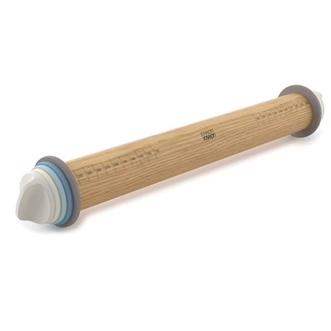 Cây lăn bột bằng gỗ Joseph Joseph 20036 Verstellbare Teigrolle - Pastellfarben VE 4 (cán màu xanh)