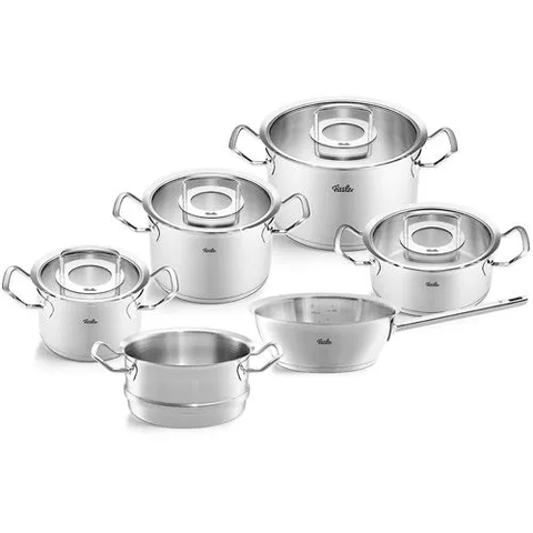 Bộ nồi Fissler Profi set 6 món vung kính kèm xửng hấp made in Germany