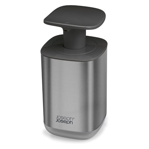 Bình đựng xà phòng Joseph Joseph 85164 Presto™ Edelstahl Hygienischer Seifenspender - Grau VE 4 (màu inox)