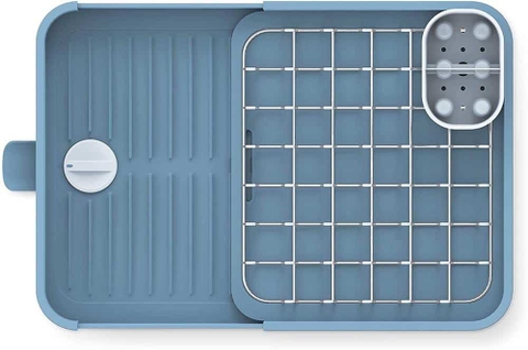 Khay đựng bát đĩa Joseph Joseph 85185 Extend™ Expandable Dish Drainer - Editions màu xanh dương