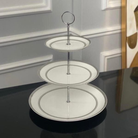 Đĩa 3 tầng Bạch kim anh