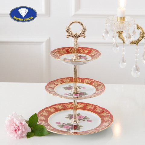 Bohemia - Đĩa sứ Tiệp 3 tầng STOJAN CL CE