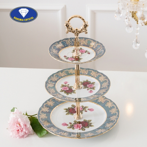 Bohemia - Đĩa sứ Tiệp 3 tầng STOJAN ZL CE