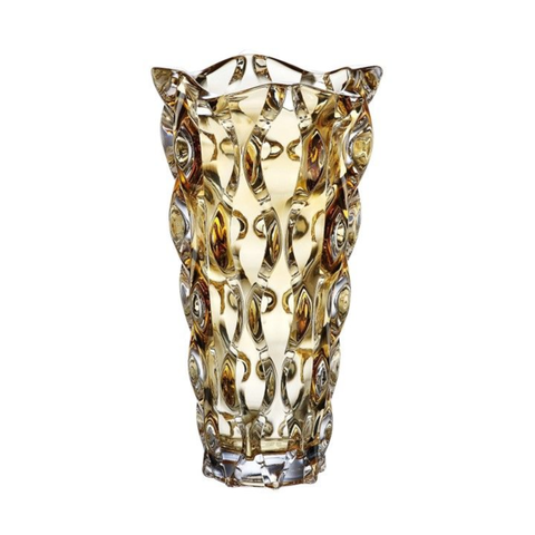 Lọ hoa Samba vàng 30.5cm Bohemia Treasury