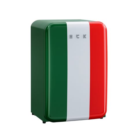 Tủ lạnh mini HCK ITALY FLAG 107L BC-130RDA màu xanh quốc kỳ Ý có ngăn đông