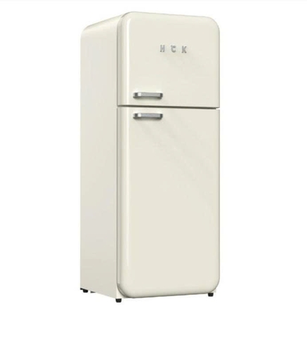 Tủ lạnh retro HCK BCD-192R-S màu kem dung tích 192L 2 ngăn (lạnh 143L, đông 49L)