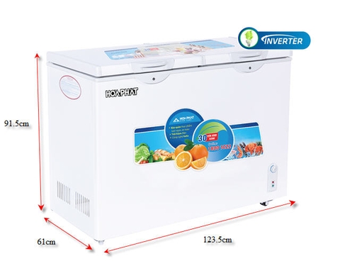 Tủ 1 ngăn đông + 1 ngăn mát 600 lít ( lòng sử dụng thực 250L) dài 1.24 mét rộng 61cm