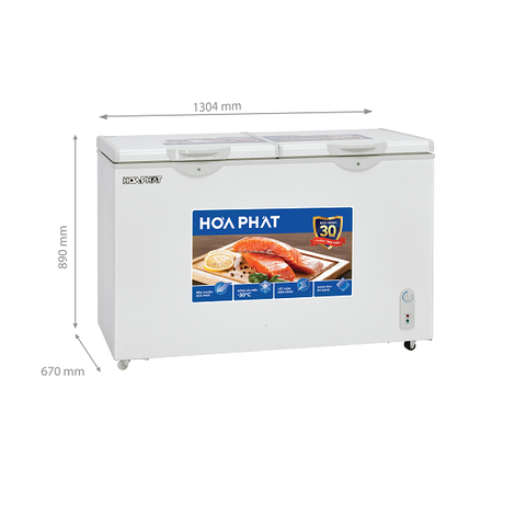 Tủ Đông dàn đồng 352 Lít Hòa Phát HPF-AD6352 1 ngăn đông, 2 cánh mở