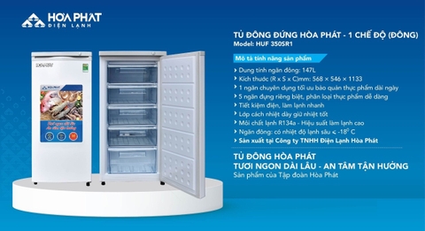 TỦ ĐÔNG ĐỨNG 5 tầng 150l HOÀ PHÁT