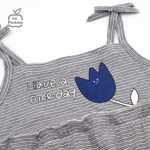 Đầm hai dây La Pomme hoa Tulip