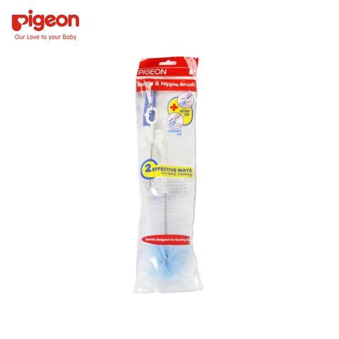 Cây cọ rửa rửa bình sữa Pigeon tay xoay 2 chiều