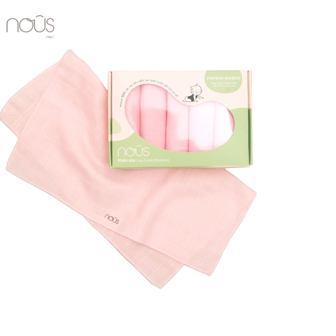 Khăn sữa bamboo màu hồng