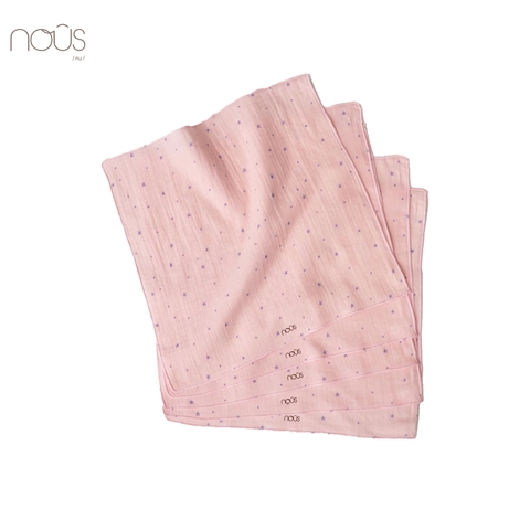 [Set 5 khăn] Khăn sữa hồng hoạ tiết sao nhí