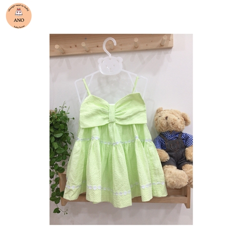 Đầm bé gái siêu cute Ano - Đầm nơ xanh