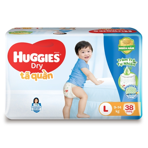 Tã quần Huggies Dry size L 38 miếng (9-14kg)