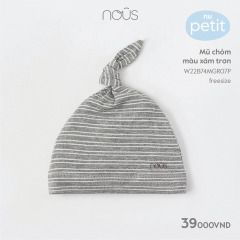 Mũ chỏm Nous màu xám trơn
