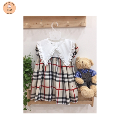 Đầm bé gái siêu cute Ano - Sọc nâu