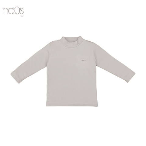 Áo cổ lọ 3cm ghi nhạt