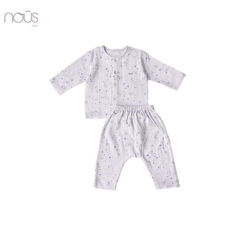 Bộ cài thẳng dài xanh hình ong nhí và lá