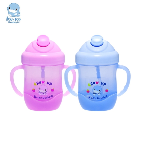 Bình uống nước ống hút có tay cầm KUKU