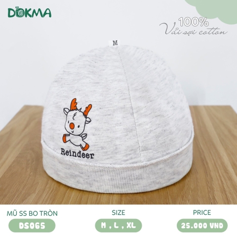 Mũ sơ sinh bo tròn Dokma - DS065