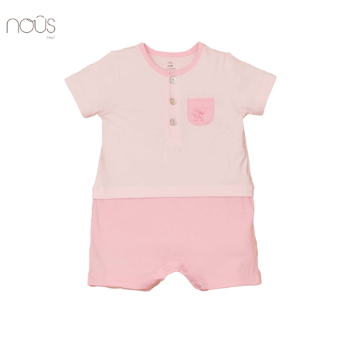 Bộ body cộc petit hồng trơn