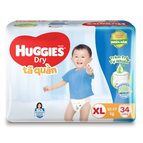 Tã quần Huggies Dry size XL 34 miếng (12-18kg)