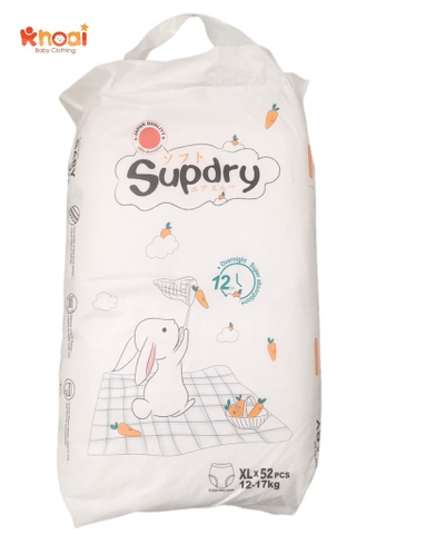 Tã quần Supdry trắng size XL - 52 miếng (12-17kg)