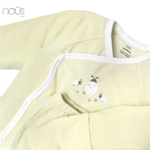 Bộ cài lệch xanh lá hình bọ rùa size Newborn (dành cho bé sơ sinh dưới 3.8Kg)