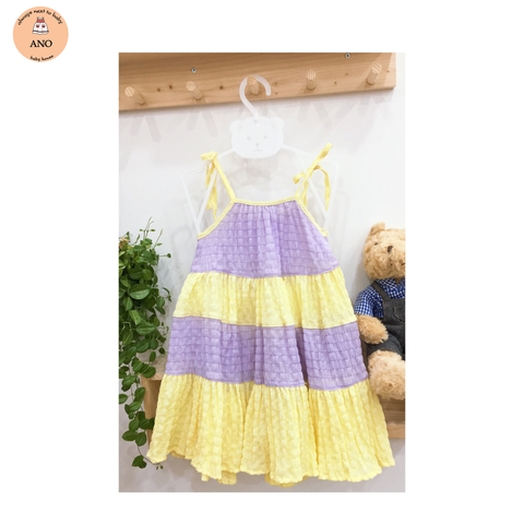 Đầm bé gái siêu cute Ano - Đầm dây tím