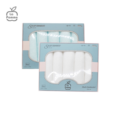 [Set 5 khăn] Khăn sữa sợi tre lụa La Pomme
