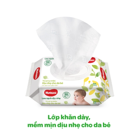 Khăn ướt cao cấp Huggies không mùi - 80 tờ