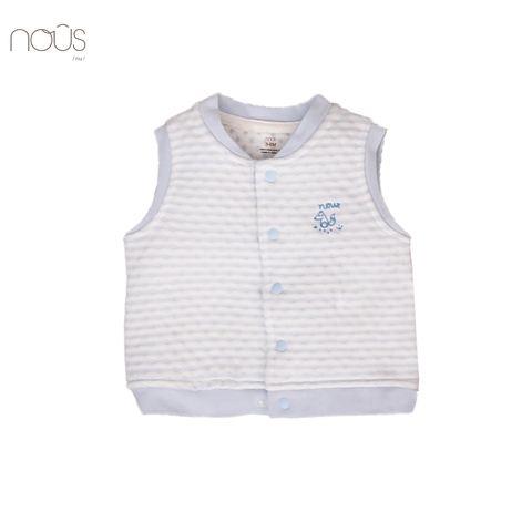 Bộ Gilet kẻ xanh trời