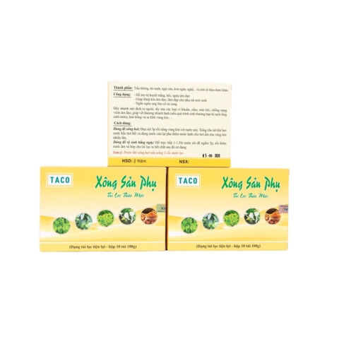 Túi lọc thảo dược xông sản phụ TACO - Dùng cho mẹ sau sinh (10 túi/hộp)