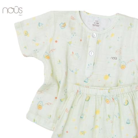 Bộ cộc xô xanh lá gấu ôm dưa