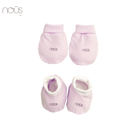 Set bao tay bao chân bo tím nhạt