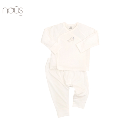 Bộ cài lệch trắng hình con ong size Newborn (dành cho bé sơ sinh dưới 3.8Kg)