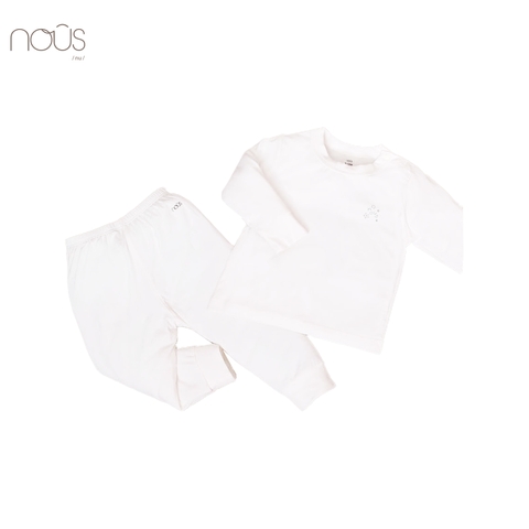 Bộ cài vai dài trắng