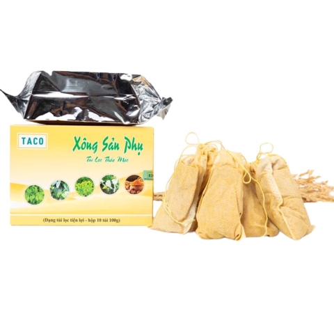 Túi lọc thảo dược xông sản phụ TACO - Dùng cho mẹ sau sinh (10 túi/hộp)