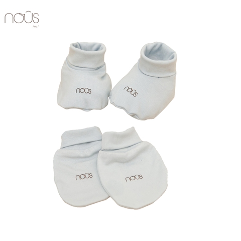 Set bao tay bao chân xanh nhạt