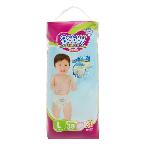 Tã quần Bobby Fresh size L 38 miếng (9-14kg)