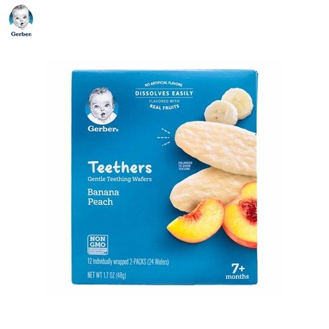 Bánh gạo Nestlé Gerber vị chuối đào - hộp 48g