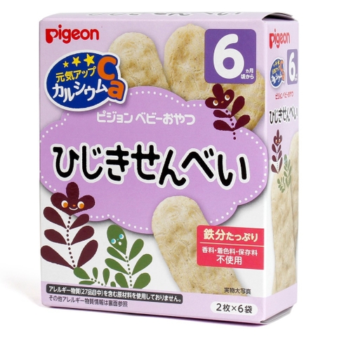 Bánh ăn dặm Pigeon vị rong biển (Dành cho bé từ 6 tháng) - 24 g/hộp (2 miếng x 6 gói)
